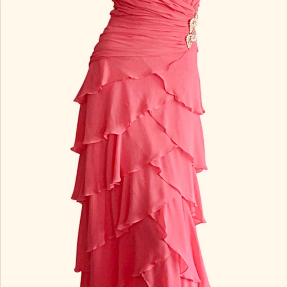 Vintage Tadashi Silk Hi-Low Cocktail Dress